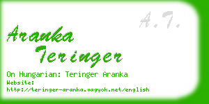aranka teringer business card